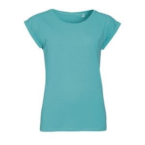 SOL'S 01406 - MELBA Damski T Shirt Z Okrągłym ściągaczem Karaibski błękit