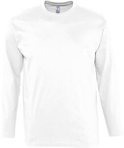 SOL'S 11420 - MONARCH Męski T Shirt Z Długimi Rękawami Biały