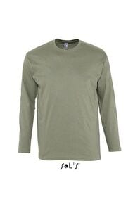 SOL'S 11420 - MONARCH Męski T Shirt Z Długimi Rękawami Kaki