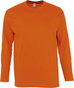 SOL'S 11420 - MONARCH Męski T Shirt Z Długimi Rękawami Pomarańczowy