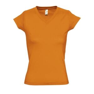 SOL'S 11388 - MOON Damski T Shirt Typu V Neck Pomarańczowy