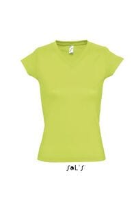 SOL'S 11388 - MOON Damski T Shirt Typu V Neck Zielone jabłko