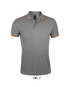 SOL'S 00577 - PASADENA MEN Męska Koszulka Polo Mieszanka szarego/ Pomarańczowy