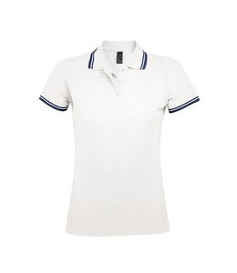 SOL'S 00578 - PASADENA WOMEN Damska Koszulka Polo Biało/Marnarski