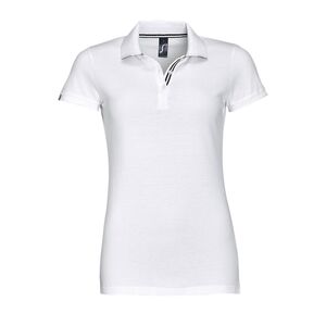 SOL'S 01407 - PATRIOT WOMEN Damska Koszulka Polo Biało/czarny