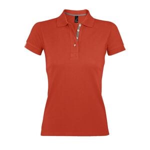 SOL'S 00575 - PORTLAND WOMEN Damska Koszulka Polo Podpalona pomarańcza