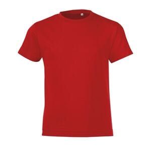 SOL'S 01183 - REGENT FIT KIDS Dziecięcy T Shirt Z Okrągłym ściągaczem Czerwony