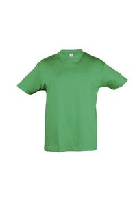 SOL'S 11970 - REGENT KIDS Dziecięcy T Shirt Z Okrągłym ściągaczem Zielona łąka