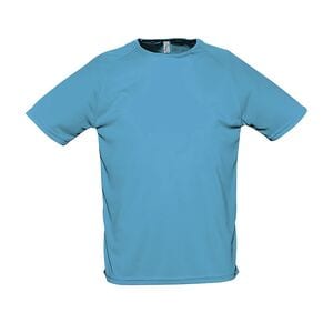 SOL'S 11939 - SPORTY Męski T Shirt Z Rękawami Typu Raglan Aqua