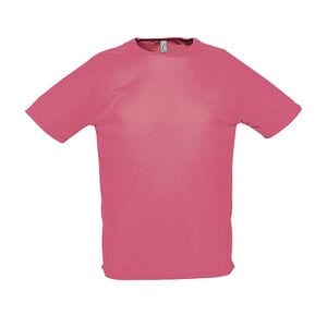 SOL'S 11939 - SPORTY Męski T Shirt Z Rękawami Typu Raglan Koralowy neon