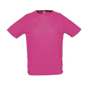 SOL'S 11939 - SPORTY Męski T Shirt Z Rękawami Typu Raglan Różowe fluo 2