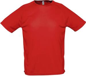 SOL'S 11939 - SPORTY Męski T Shirt Z Rękawami Typu Raglan Czerwony