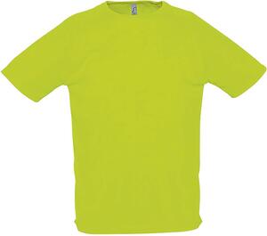 SOL'S 11939 - SPORTY Męski T Shirt Z Rękawami Typu Raglan Neonowa zieleń