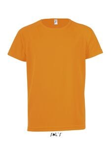 SOL'S 01166 - SPORTY KIDS Dziecięcy T Shirt Z Rękawami Typu Raglan Pomarańczowe fluo