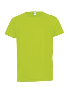 SOL'S 01166 - SPORTY KIDS Dziecięcy T Shirt Z Rękawami Typu Raglan Neonowa zieleń