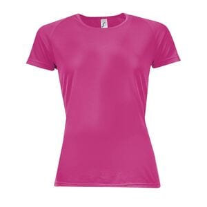 SOL'S 01159 - SPORTY WOMEN Damski T Shirt Z Rękawami Typu Raglan Różowe fluo 2
