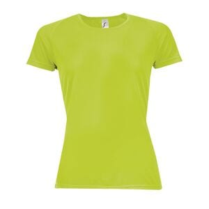 SOL'S 01159 - SPORTY WOMEN Damski T Shirt Z Rękawami Typu Raglan Neonowa zieleń