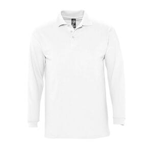 SOL'S 11353 - WINTER II Męska Koszulka Polo Z Długim Rękawem Biały