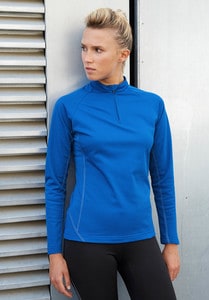 Proact PA336 - Ladies' 1/4 zip running sweatshirt Czarny