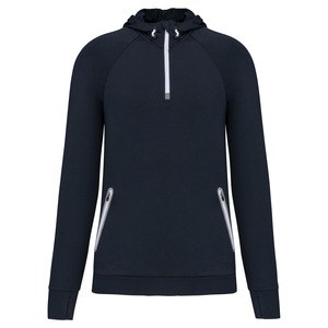 Proact PA360 - 1/4 zip hooded sports sweatshirt Granatowy