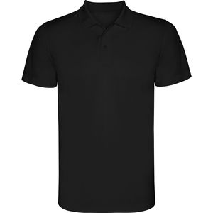 Roly PO0404 - MONZHA Techniczna koszulka polo z krótkim rękawem Czarny