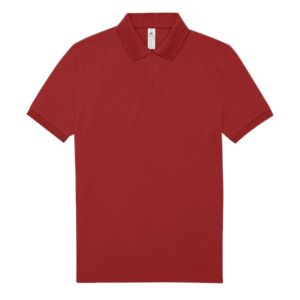 B&C BCID1 - Męska koszulka polo z krótkim rękawem Czerwony