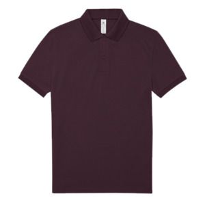 B&C BCID1 - Męska koszulka polo z krótkim rękawem Wino