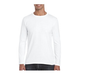 Gildan GN644 - koszulka męska z długim rękawem Biały