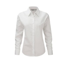 Russell Collection JZ32F - Prosta damska koszula Biały