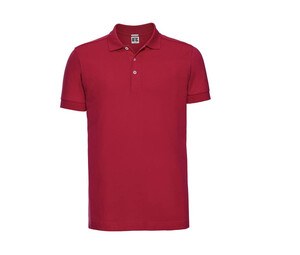Russell JZ566 - Męska bawełniana koszulka polo Klasyczna czerwień