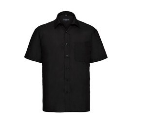 Russell Collection JZ935 - Polibawełniana wygodna koszula z krótkim rękawem Czarny
