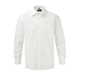 Russell Collection JZ936 - Koszula z czystej bawełny Biały