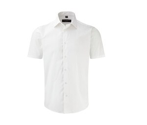 Russell Collection JZ947 - Koszula fit z krótkim rękawem Biały