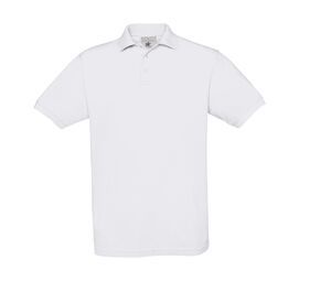 B&C BC410 - Męska bawełniana koszulka polo z szafranem Biały