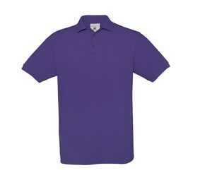 B&C BC410 - Męska bawełniana koszulka polo z szafranem Fioletowy