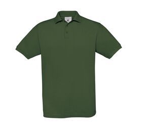 B&C BC410 - Męska bawełniana koszulka polo z szafranem Butelkowa zieleń