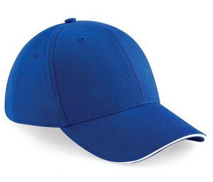 Beechfield BF020 - 6-panelowa czapka sportowa Niebiesko/biały