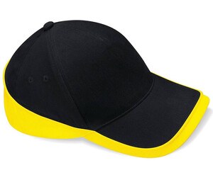 Beechfield BF171 - Kontrastowa czapka Czarny/ żółty