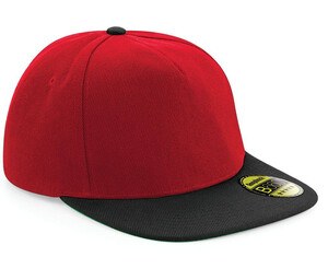 Beechfield BF660 - Oryginalna czapka z płaskim daszkiem Klasyczna czerwień/ czarny