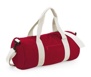 Bag Base BG144 - Torba podróżna Barrel Bag Klasyczna czerwień/ Przełamana biel