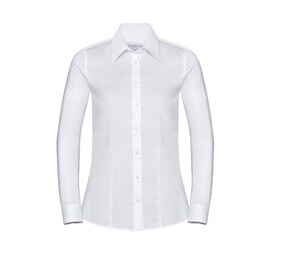 Russell Collection JZ62F - Schludna koszula Oxford Biały