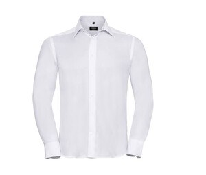Russell Collection JZ958 - Garniturowa koszula- bez prasowania Biały