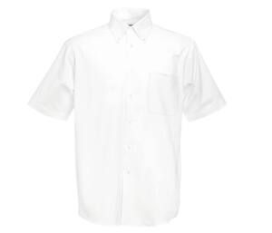 Fruit of the Loom SC405 - Koszula z krótkim rękawem w stylu Oxford Biały