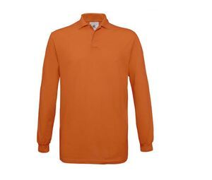 B&C BC425 - 100% bawełniana koszulka polo z długim rękawem Dyniowy pomarańcz