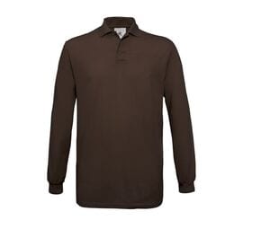 B&C BC425 - 100% bawełniana koszulka polo z długim rękawem Brązowy