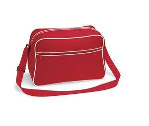 Bag Base BG140 - Retro torba na ramię Czerwono/biały