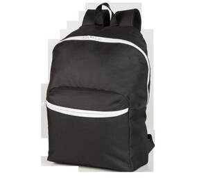 Black&Match BM903 - Dzienny plecak z kontrastowym zamkiem Biało/czarny