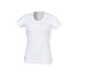 Skinnifit SK122 - Czuj się dobrze- koszulka w serek Biały