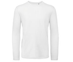 B&C BC070 - T-shirt męski z długim rękawem z bawełny organicznej Biały