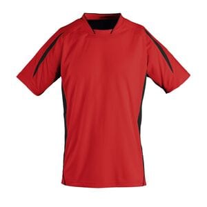 SOL'S 01638 - MARACANA 2 SSL Koszulka Z Krótkim Rękawem Czerwono/czarny